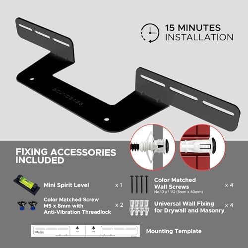 Soundbass Soundbar Mount for Sonos Beam Gen 1 & 2 | Steel Wall Bracket