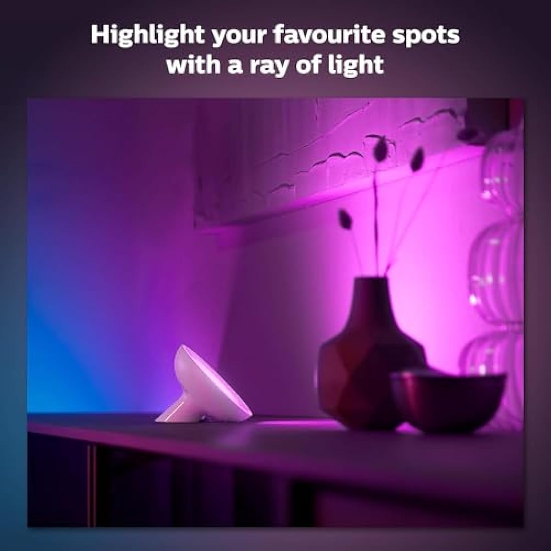 Philips Hue Bloom Smart LED Table Lamp – White & Color Ambiance