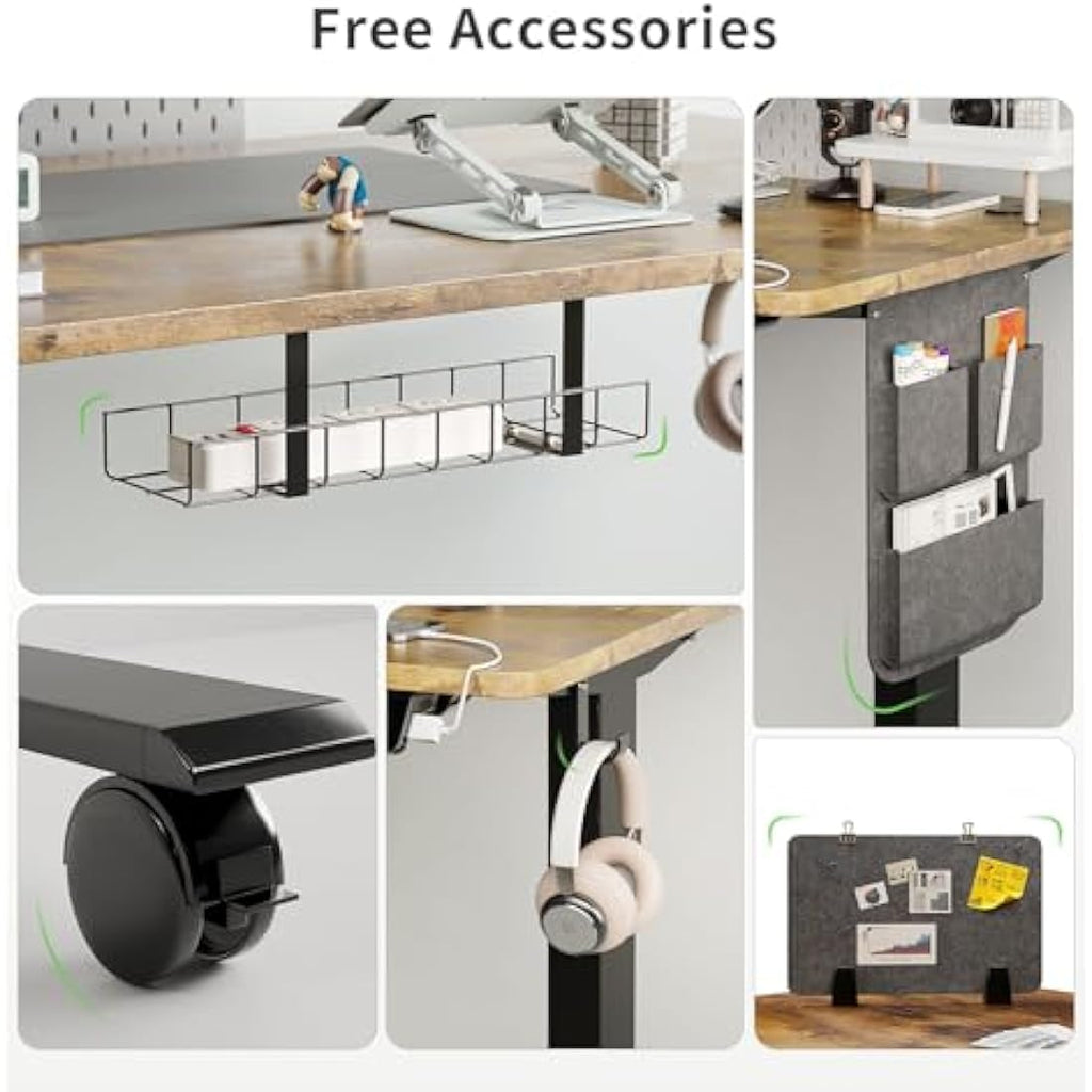 MAIDeSITe Electric Height Adjustable Standing Desk – 120x60cm Carbon Steel