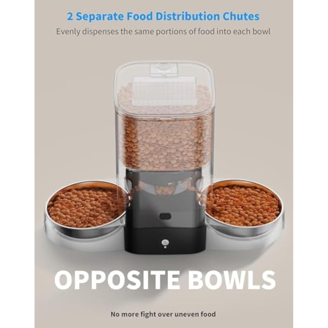 HoneyGuaridan Dual Automatic Cat Feeder | 5L WiFi Smart Food Dispenser