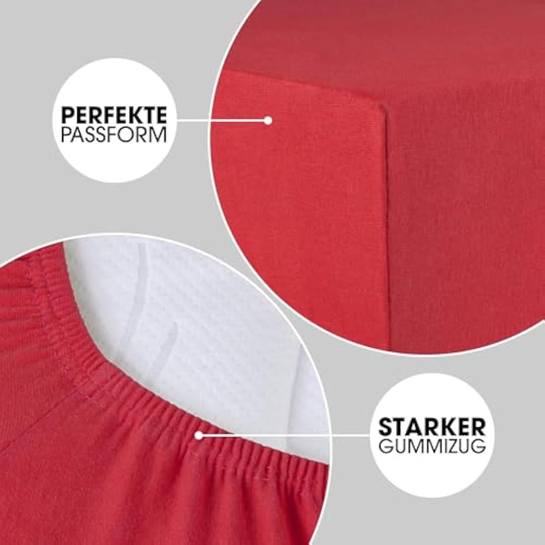 CelinaTex Lucina Cotton Fitted Sheet | 180x200-200x200cm | Ruby Red