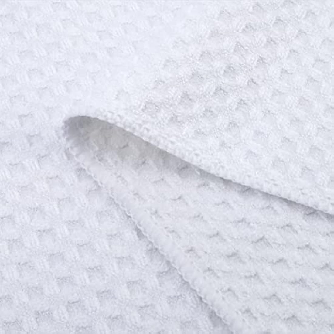 Polyte Microfiber Kitchen Dish Towels - Waffle Weave White, 18 Pack