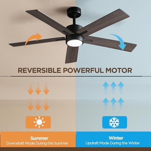 Vagizm 52" Ceiling Fan with Light – Silent DC Motor & Remote Control