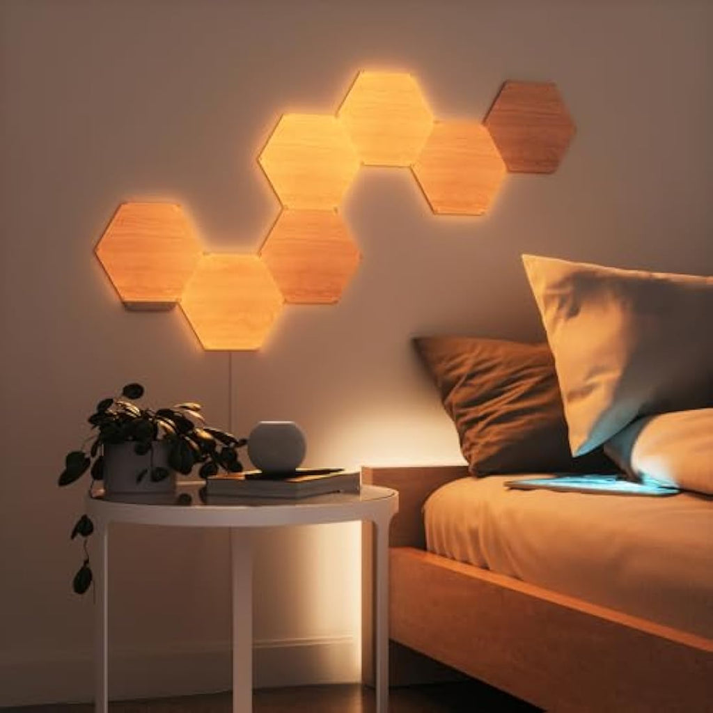 Nanoleaf Elements Hexagon Expansion Pack – 3 Wood Look LED Panels