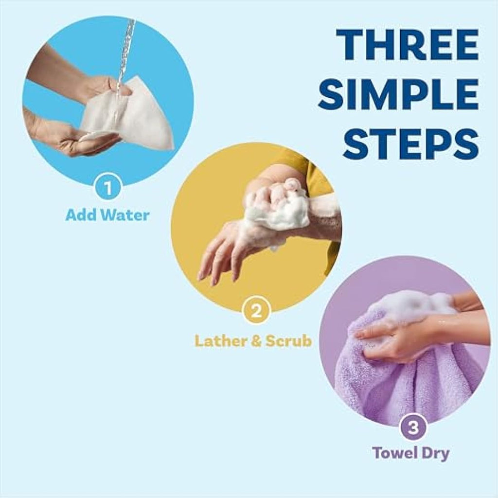 Scrubzz No-Rinse Disposable Bed Bath Wipes | Hypoallergenic 25 Pack