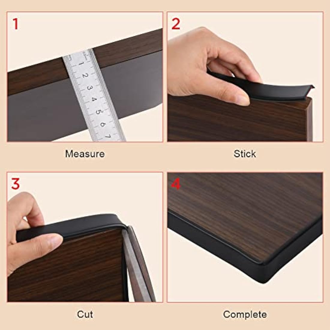Flintronic 5m x 16mm U-Shape Flexible TPE Furniture Edge Banding