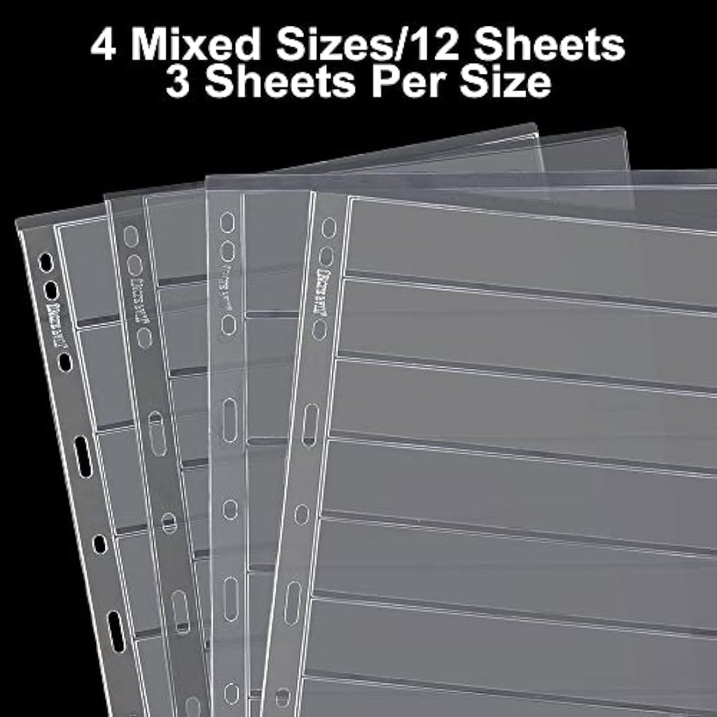 Clear Stamp Sleeves – 12 Pack Multi-Row Binder Inserts