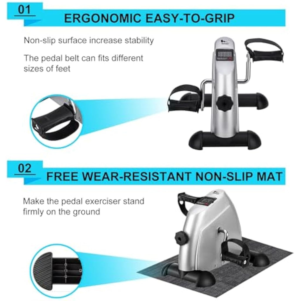 Jolof Store Mini Pedal Exerciser – Portable Home Leg and Arm Bike