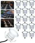 HIBOITEC 16Pcs LED Decking Lights – IP67 Waterproof Cool White Plinth Kit