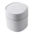 ETRAVEL plastics Small bin office desk bin with lid for countertop, cosmetic table top, bathroom, bedroom, kids WHITE - image 1