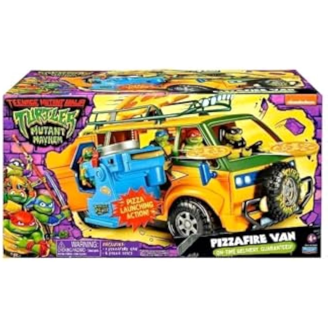 TMNT Mutant Mayhem Pizza Fire Delivery Van – Motorized Toy Vehicle