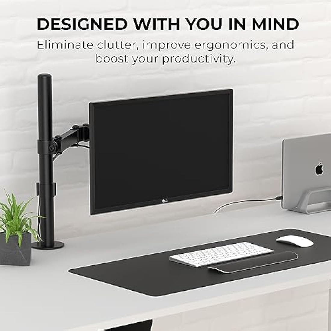 HumanCentric VESA Mount Adapter for LG 24MP58VQ and 24MP59HT Monitors