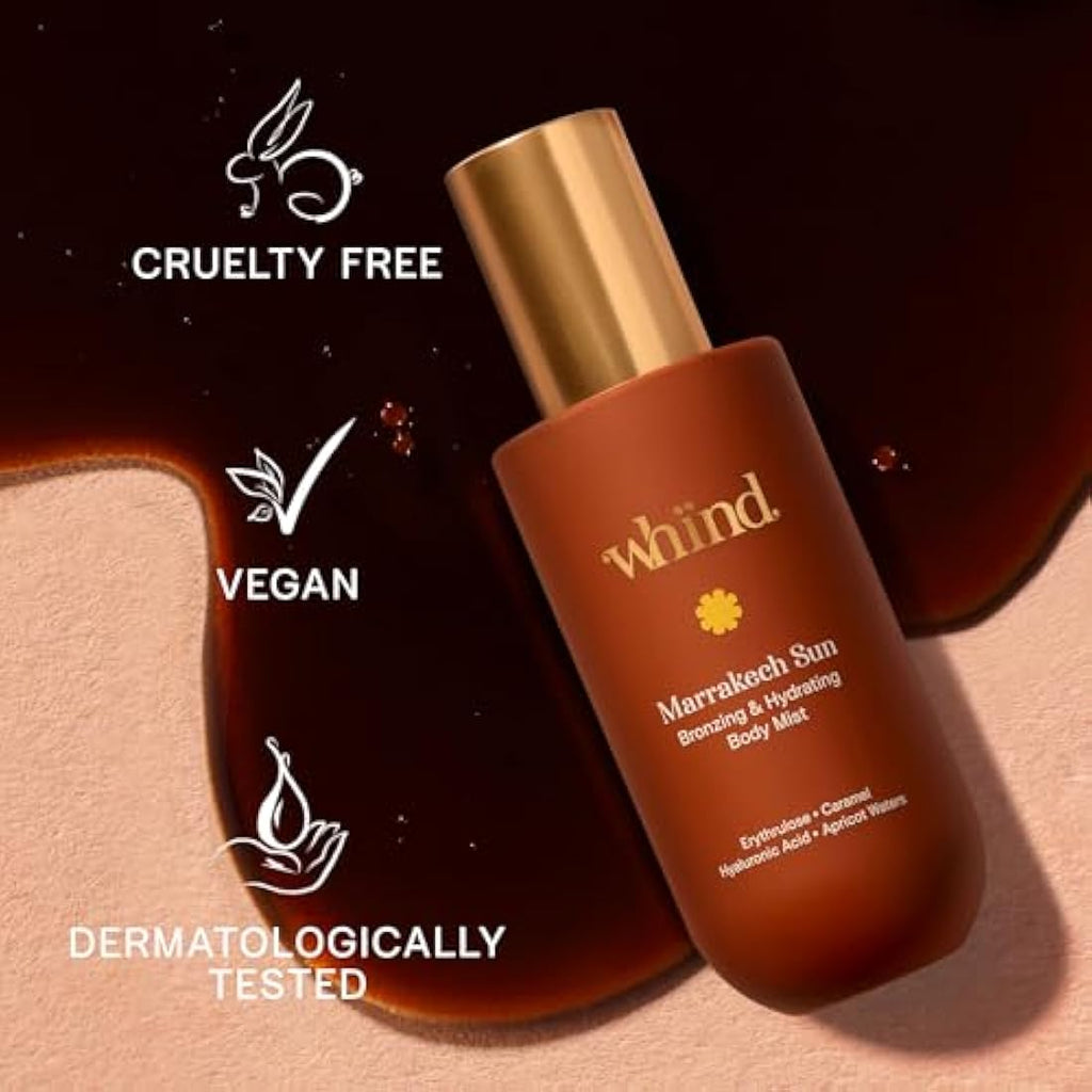 whind Marrakech Sun Hydrating Self Tanning Body Mist with Hyaluronic Acid