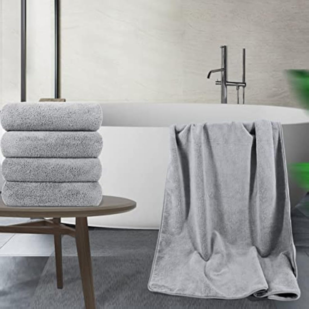 Polyte Microfibre Bath Towel - Quick Dry Lint Free - 4 Pack (76x145cm)