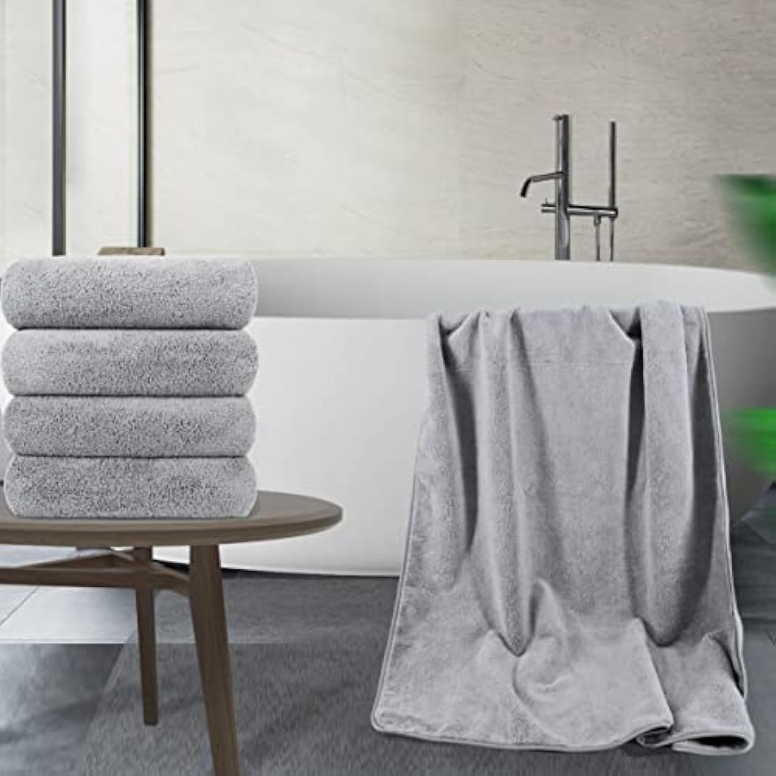 Polyte Microfibre Bath Towel - Quick Dry Lint Free - 4 Pack (76x145cm)
