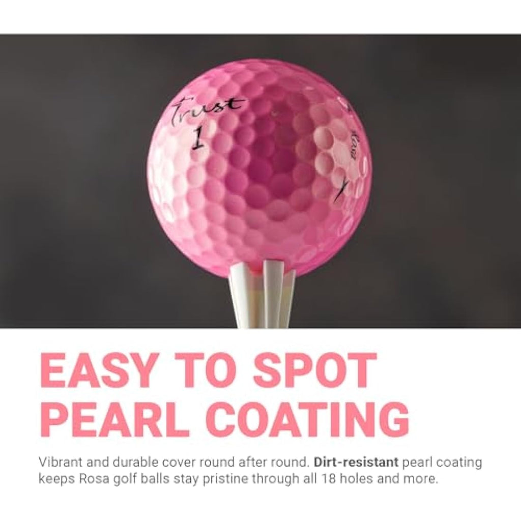 Trust Golf Aurora Pink Urethane Golf Balls - Tour Performance 12pk