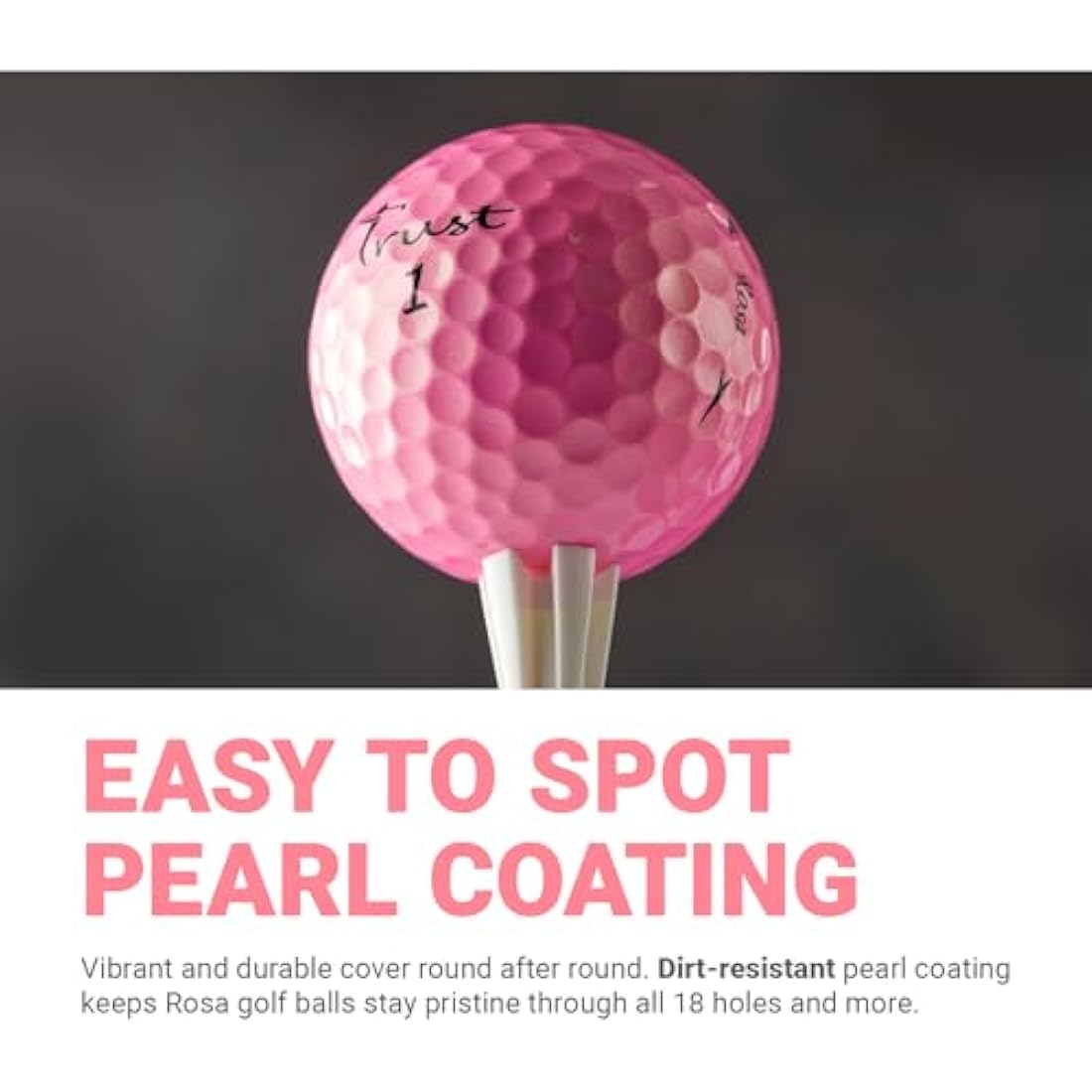 Trust Golf Aurora Pink Urethane Golf Balls - Tour Performance 12pk
