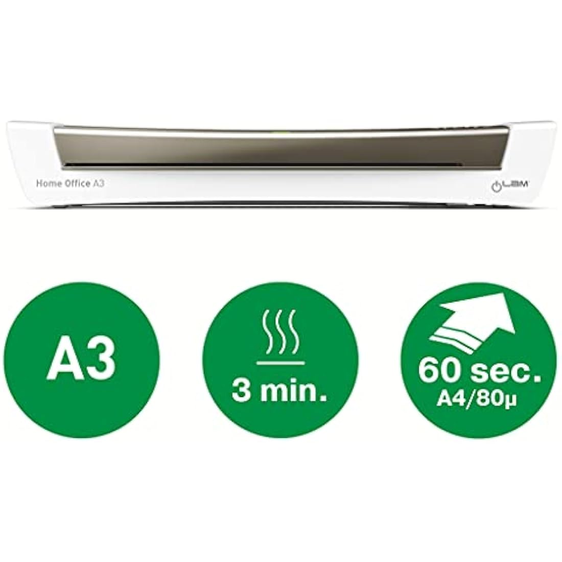 Leitz iLam A3 Laminator – Metallic Dark Grey Home Office Document Machine