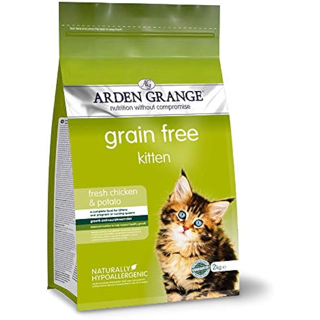 Arden Grange Kitten Food | Grain-Free Chicken Recipe | 2kg Bag
