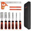 TICOFTECH 9-Piece Wood Chisel Set | Cr-V Steel Woodworking Tools