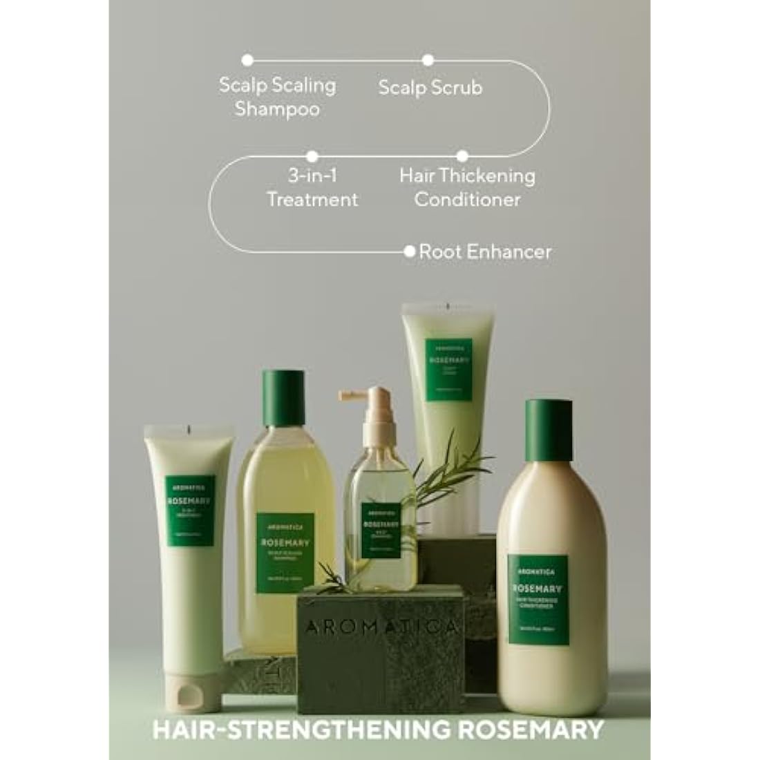 AROMATICA Rosemary Scalp Scaling Shampoo & Conditioner Set - Vegan
