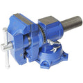 TOPWAY 4" Heavy Duty Bench Vice | 360° Swivel Base Table Clamp