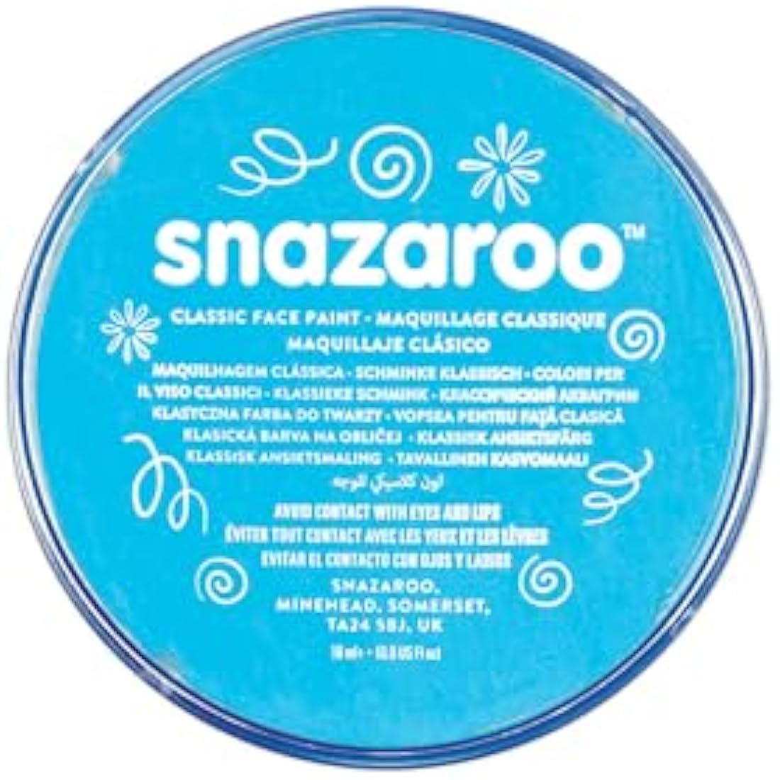 Snazaroo Gold Metallic Face and Body Paint - 18ml Water-Based Makeup