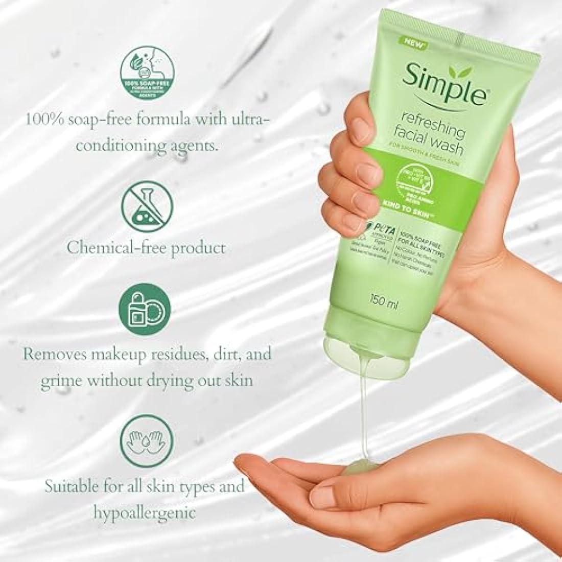 Simple Skincare Set – Hydrating Face Wash, Serum & Moisturiser Bundle