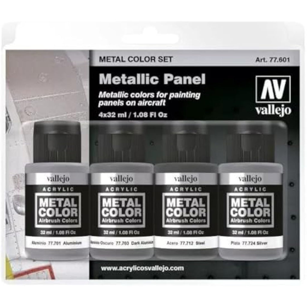 Vallejo Metal Color Set – Metallic Acrylic Paints for Model Painting