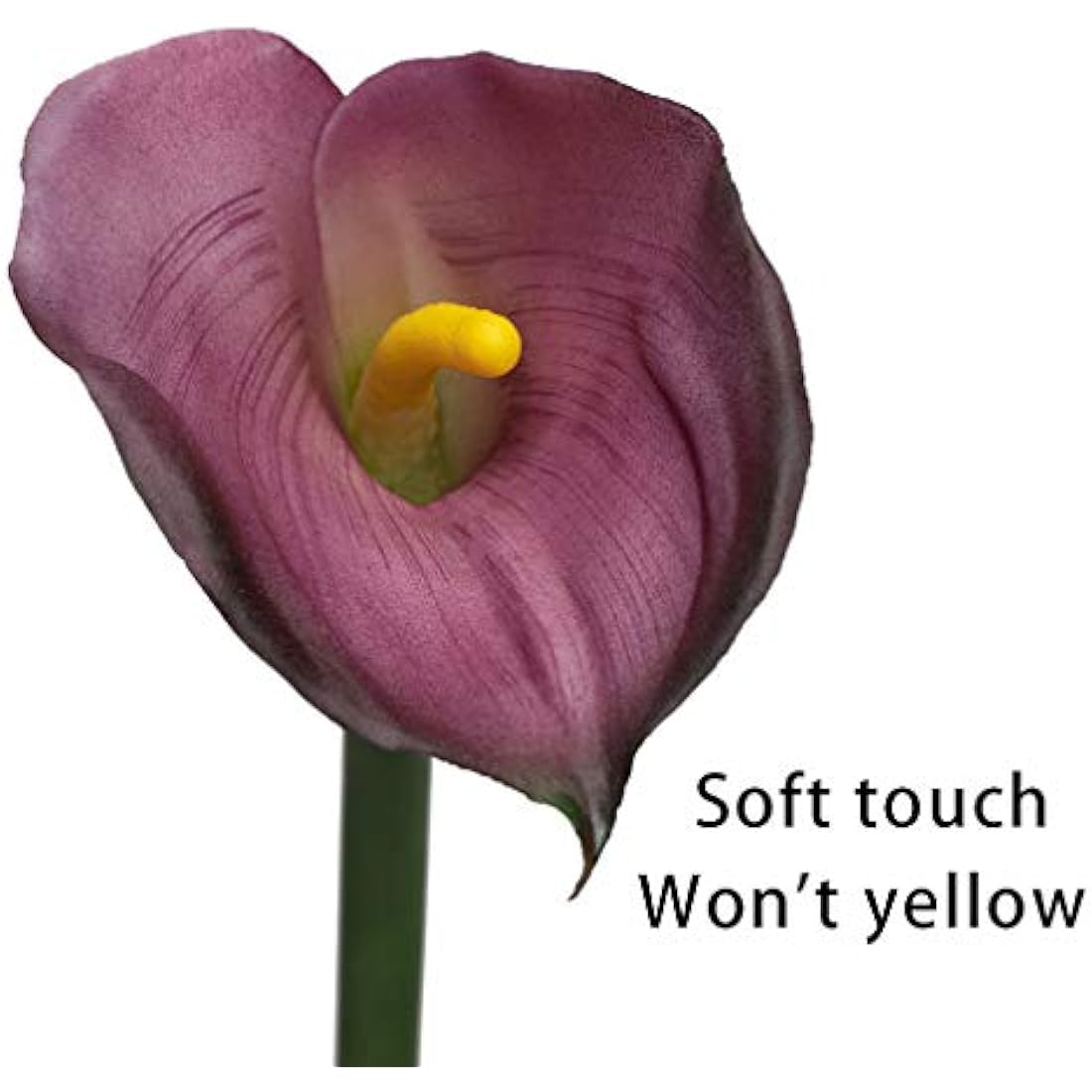 Jolof Store Real Touch Calla Lily Artificial Flowers - 5 Pcs Purple