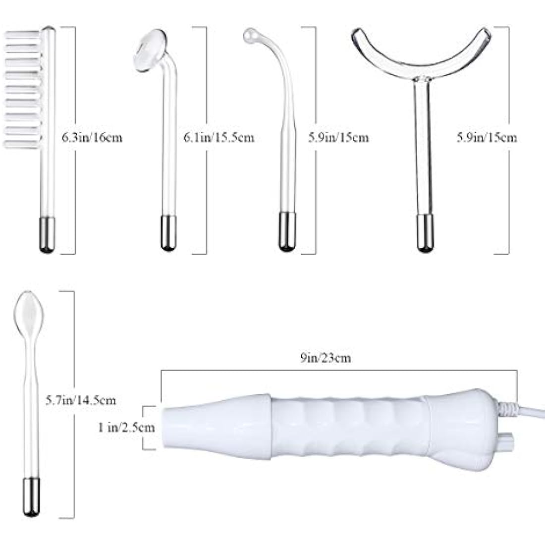 FAZJEUNE 5-in-1 High Frequency Facial Wand | Skin Tightening & Acne Device