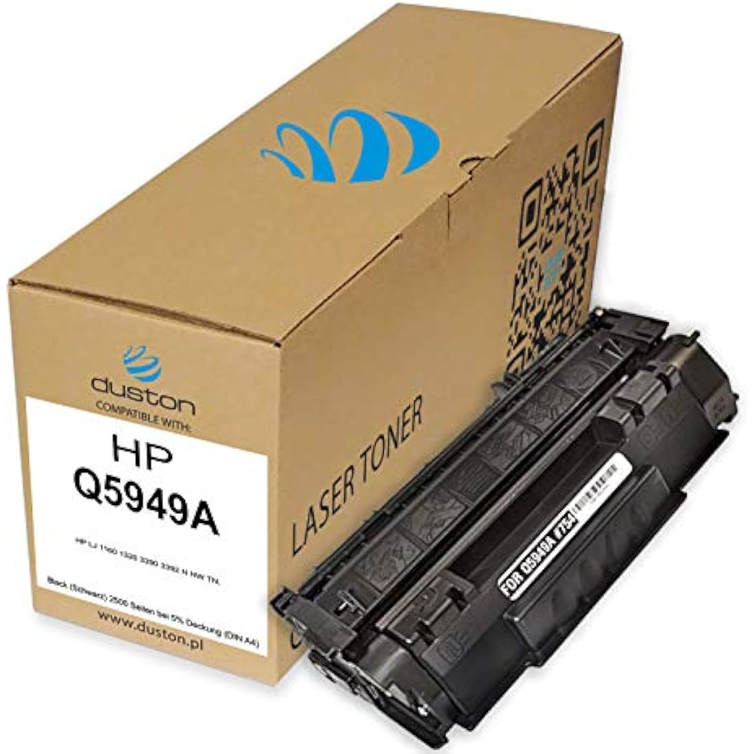 Duston 2-Pack Q5949A 49A Black Toner for HP LaserJet 1160 1320 3390