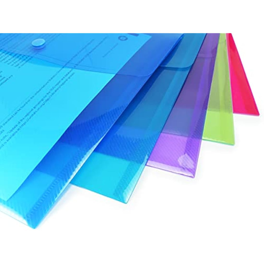 Rapesco ECO A4+ Recycled Popper Wallets - Assorted Colours - 40 Pack
