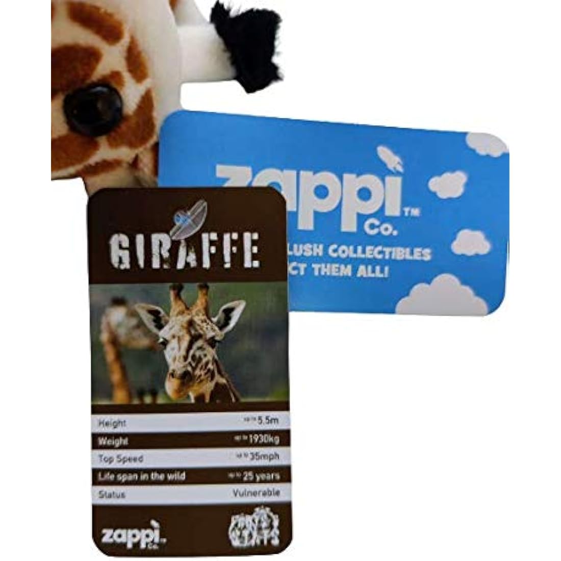 Zappi Co Giraffe Plush Toy – Soft Washable Stuffed Animal (15cm)