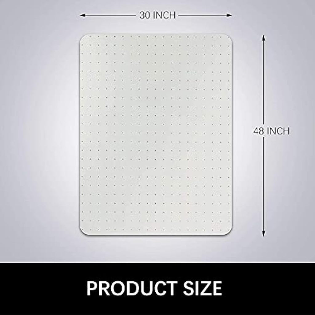 Jolof Store PVC Chair Mat for Carpet – 75x120cm Clear Studded Floor Mat