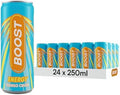 Boost Mango Energy Drink - 24 Pack Low Calorie Vegan Drinks | 250ml