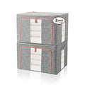 FUSACONY Foldable Closet Organizers | 100L Oxford Cloth Storage Bins, 2 Pack