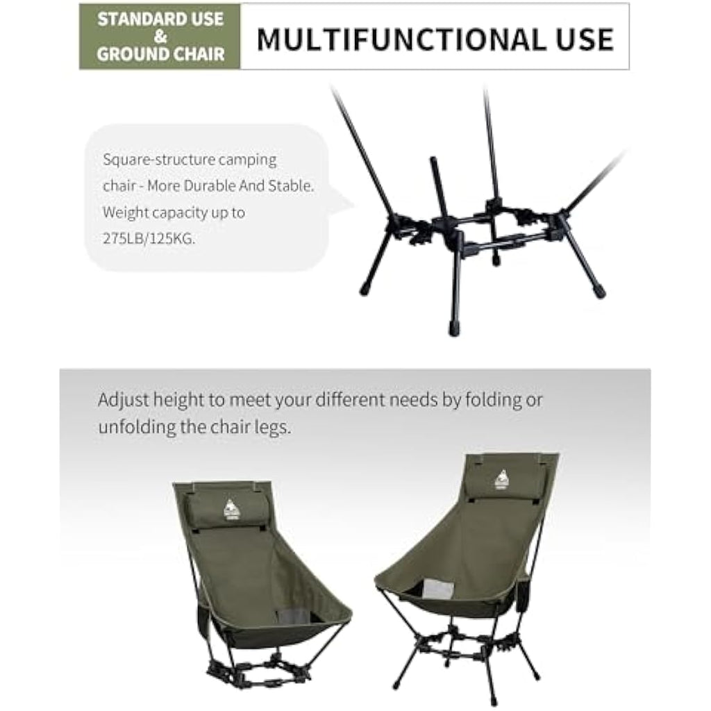 OneTigris Dragonhide Oversized Camping Chair | Heavy-Duty Folding Seat