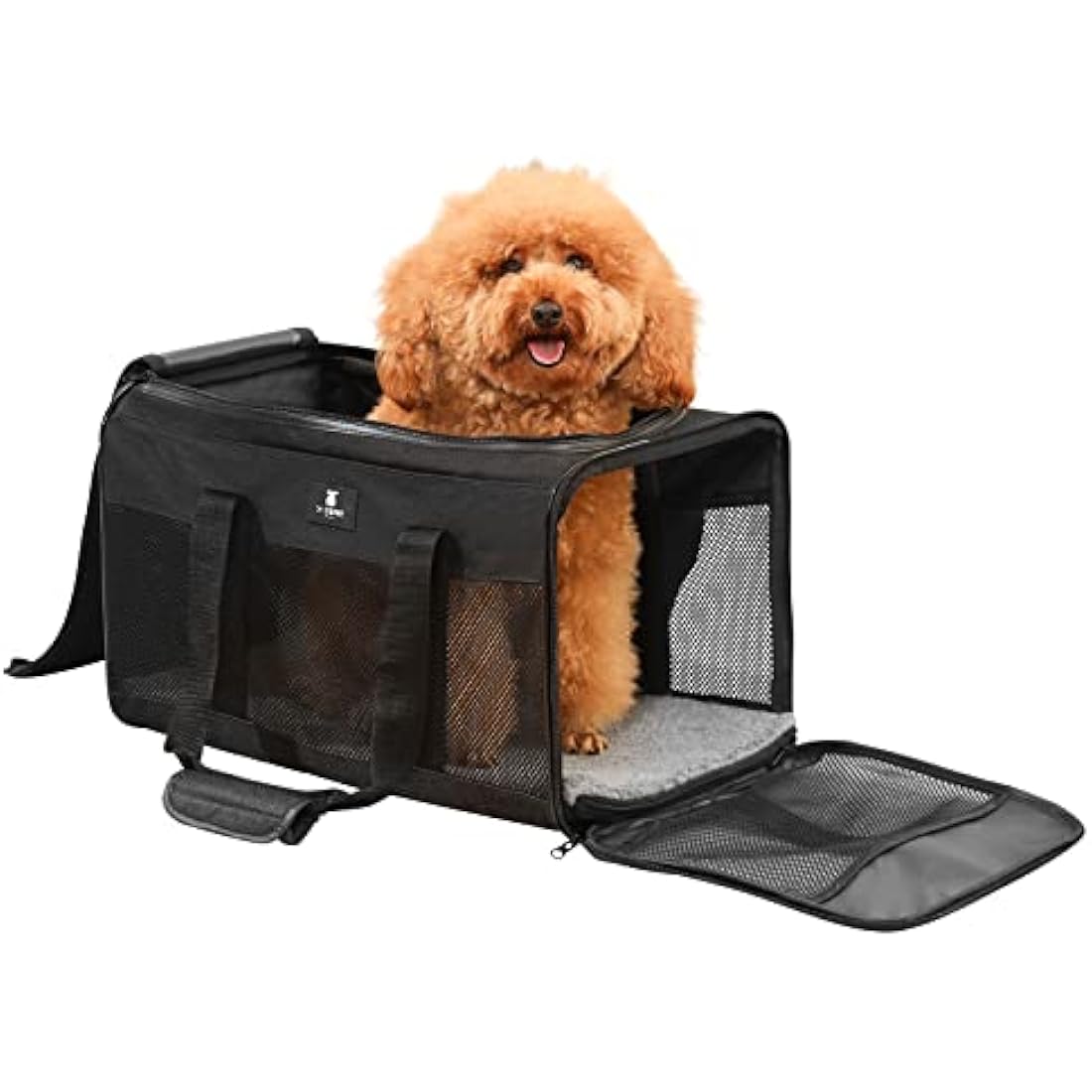 X-ZONE PET Airline Approved Soft-Sided Pet Travel Carrier | Large Black