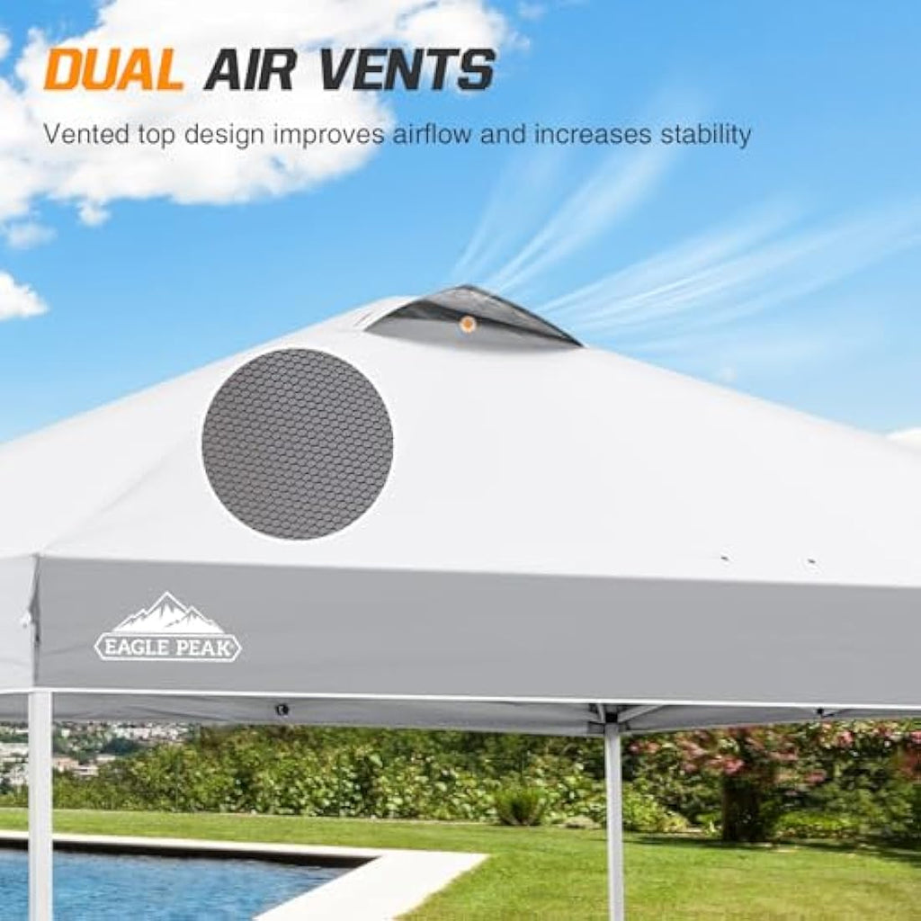 EAGLE PEAK 3m x 3m Pop Up Canopy Tent | Easy Setup UV Protection