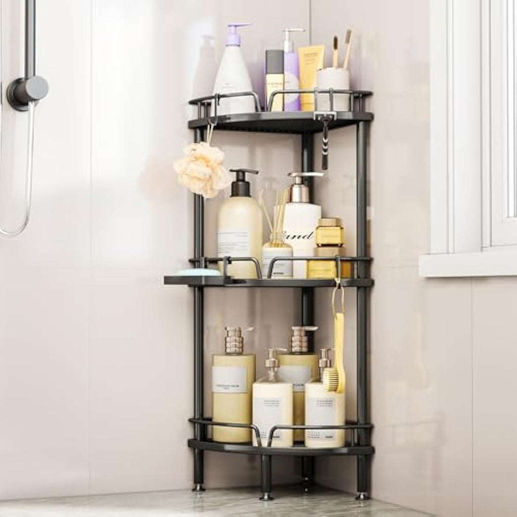 SWTYMIKI 3-Tier Corner Shower Caddy – Rustproof Stainless Steel Organizer