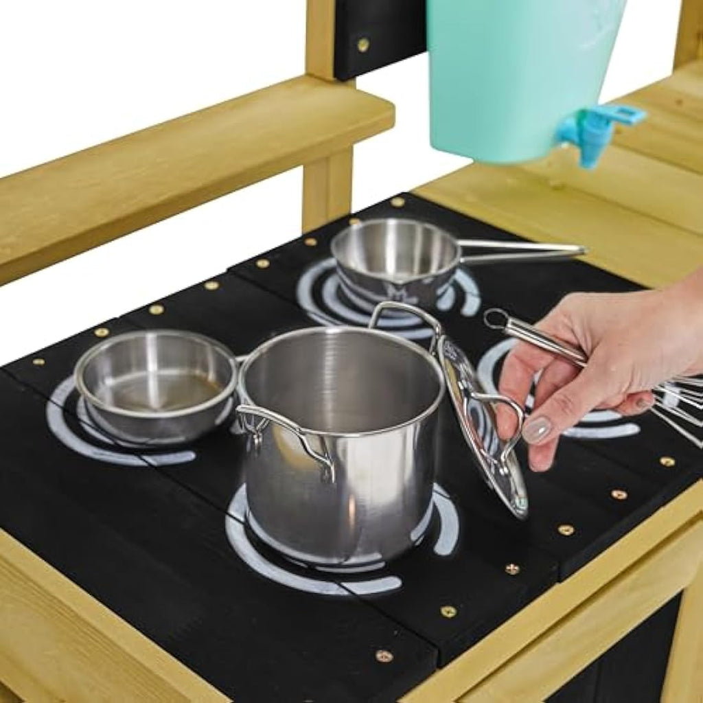 TP Toys Deluxe Wooden Mud Kitchen – Kids Outdoor Garden Playset