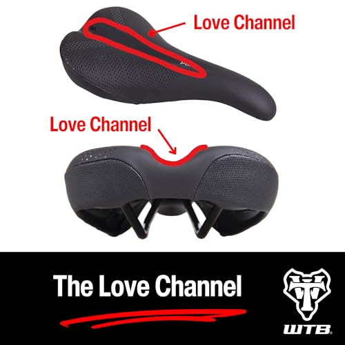 WTB Pure Medium Mountain Bike Saddle – Black Cromoly Rail Gel Seat