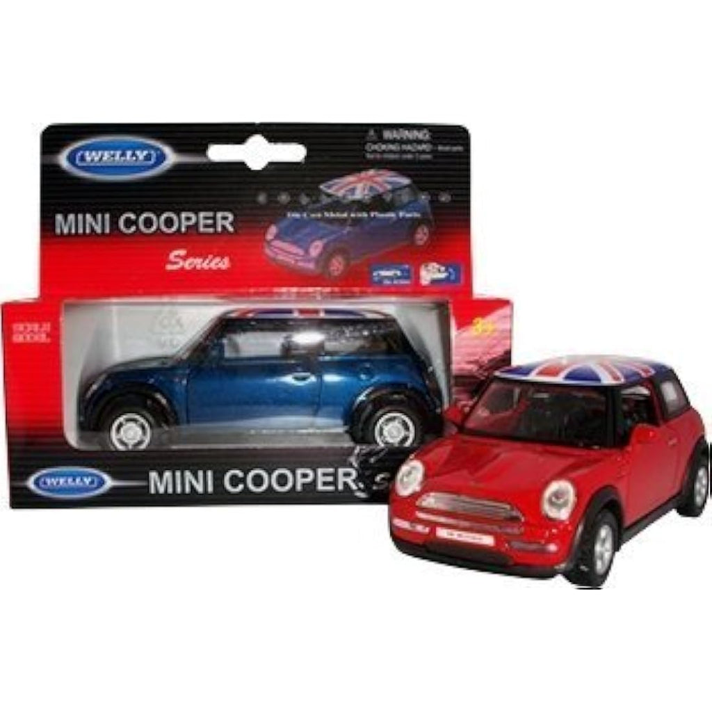 Mini Cooper Die-Cast Model Car – Navy Blue Pull-Back Action Toy