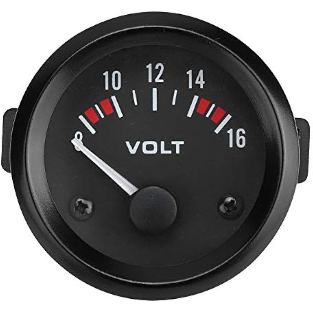 Jolof Store 12V Car Voltmeter – 52mm Aluminum Alloy Voltage Meter Gauge