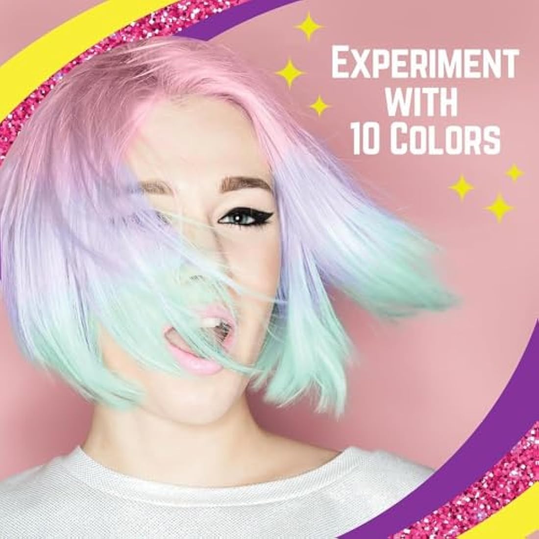 GirlZone 10-Piece Hair Chalk Set | Temporary Hair Dye Pens for Kids