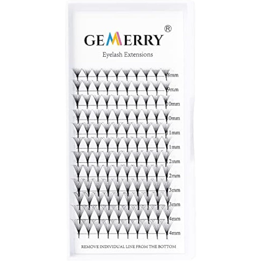 Gemerry 10D Premade Fan Eyelash Extensions | D Curl 0.07mm Russian Volume