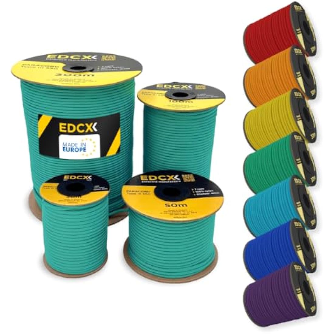 EDCX 550 Paracord – 4mm 7-Strand Nylon Rope for Camping and DIY