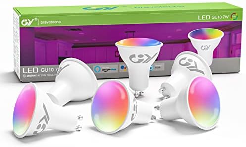 GY GU10 Smart Bulb - RGBCW WiFi Alexa & Google Home LED, 7W 6 Pack