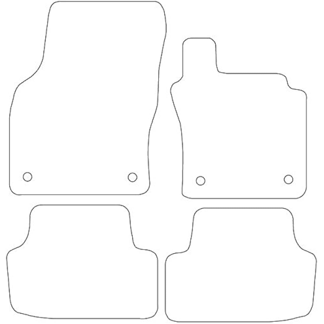 Audi A3 (2013-2018) Car Mat Set - Black Carpet with Red Trim | 4 Piece
